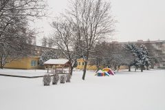 dvor v zime